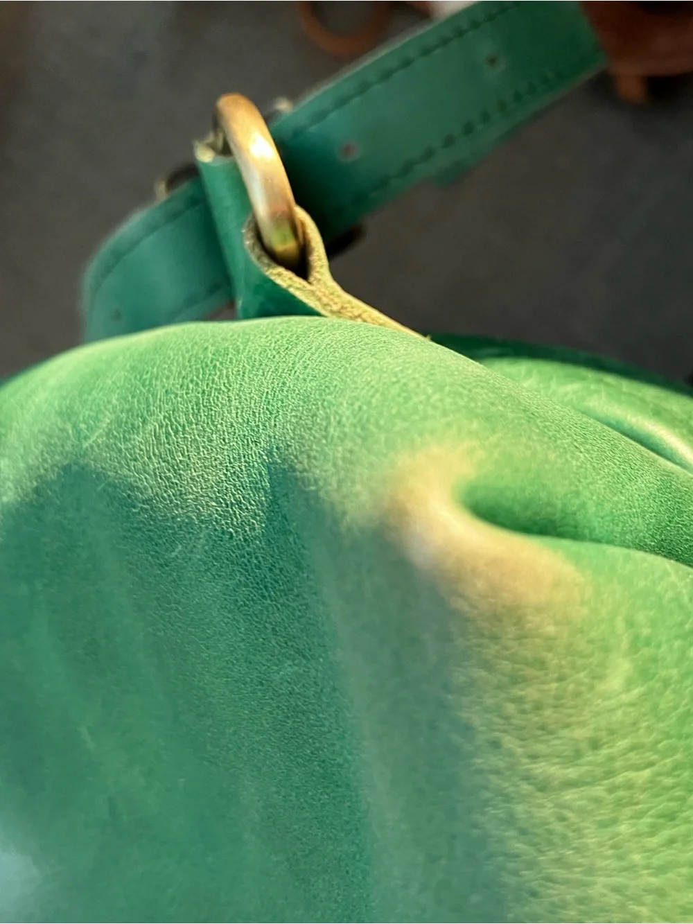 Portland Leather Goods Cowboy Mint large tote backpack